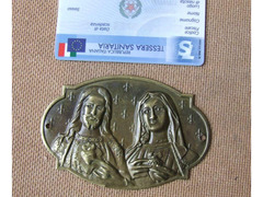 Santino Metallo Gesù e Maria altarino Coll.Privata