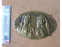 Santino Metallo Gesù e Maria altarino Coll.Privata