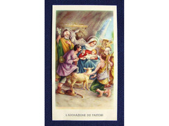 Santino 23 Adorazione dei Pastori Immaginetta Sacra Coll.Privata