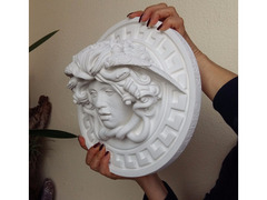 Mitologica Medusa scultura con diametro di 30 cm