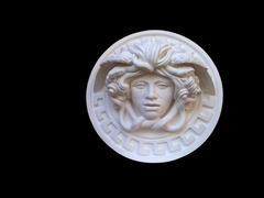 Mitologica Medusa scultura con diametro di 30 cm