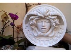 Mitologica Medusa scultura con diametro di 30 cm