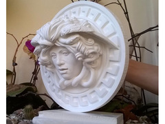 Mitologica Medusa scultura con diametro di 30 cm