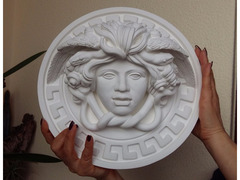Mitologica Medusa scultura con diametro di 30 cm