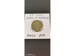 20 LIRE RAMO DI QUERCIA ANNO 1979