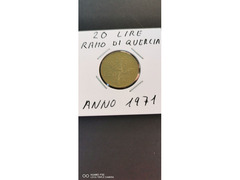 20 LIRE RAMO DI QUERCIA ANNO 1971