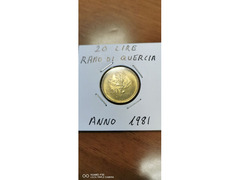 20 LIRE RAMO DI QUERCIA ANNO 1981