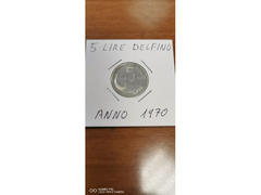 5 LIRE DELFINO ANNO 1970