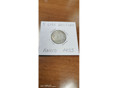 5 LIRE DELFINO ANNO 1955