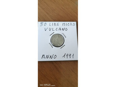 50 LIRE MICRO VULCANO ANNO 1991