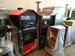 Forno a legna ventilato in acciaio inox con barbecue estraibile