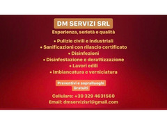 SANIFICAZIONI, DISINFEZIONI E PULIZIE CIVILI ED INDUSTRIALI