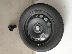 cerchio ruota in ferro con gomma golf 5