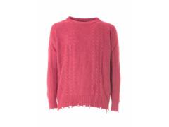 MAGLIA TRECCE MIRTILLO