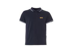 POLO BLU SCURO RIGA BIANCA