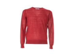 girocollo rosso in lana e cachemire
