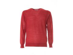 girocollo rosso in lana e cachemire