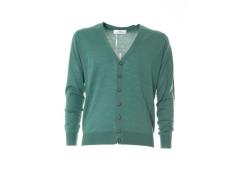 cardigan verde  in lana e cachemire