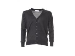 cardigan nero  in lana e cachemire