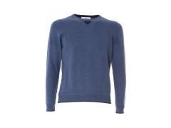 girocollo bluette  in lana e cachemire