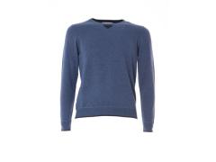 girocollo bluette in lana e cachemire