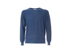 girocollo bluette in lana