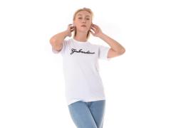 T-Shirt con ricamo in lana nero