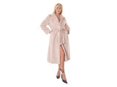 Pelliccia lunga beige