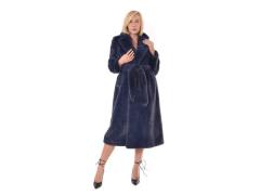 Pelliccia lunga blu