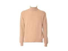 dolcevita beige a costine  lana e cachemire