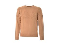 maglione girocollo cammello
