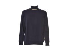 dolcevita lana e cashmere blu scuro