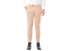 Pantalone Chicago con pence in cotone beige