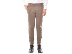 Pantalone Chicago con pence in cotone visone