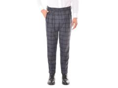 Pantalone Singapore a quadri blu