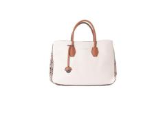 Borsa beige laterali pitonati
