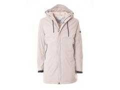 giaccone con cappuccio beige