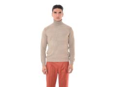 Maglia dolcevita operata beige