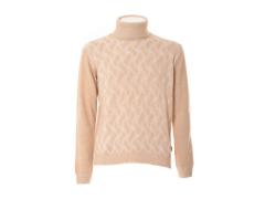 dolcevita lavorato in lana e cashmere beige