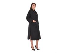 Cappotto con collo sciallato nero