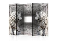 Paravento Con 2 Leoni In Pietra Arredalacasa