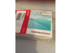 Libretto uso manutenzione Moto Honda CBR600RR anno 2004 originale nuovo