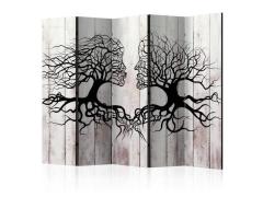 Paravento Con 2 Alberi Black And White Arredalacasa
