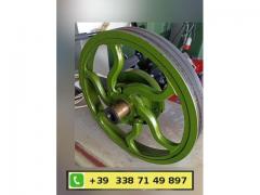 PULEGGIA IN FERRO 2 GOLE mm.400