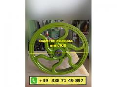 PULEGGIA IN FERRO 2 GOLE mm.400