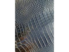 Pelle di vitello nera stampata Cocco – Z13