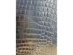 Scampolo pelle stampata Cocco Nero  – X5
