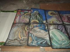 Arte Religiosa- spettacolare disegno su cartoncino nero,da rinvenimento in antico Casale acquisito n