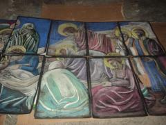 Arte Religiosa- spettacolare disegno su cartoncino nero,da rinvenimento in antico Casale acquisito n