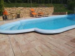 piscina in vetroresina  5,3x3,0x1,5 scale Romane direttamente dal produttore